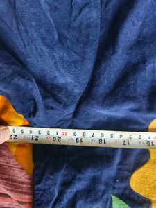 Navy Corduroy Sunflower Cuban Shirt