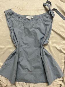 Light Blue Tie Shoulder Top