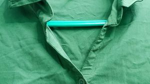 Green Button-Down Shirt