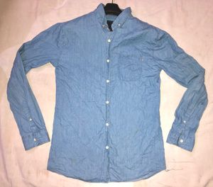 80% Off Blue Denim Casual Shirt