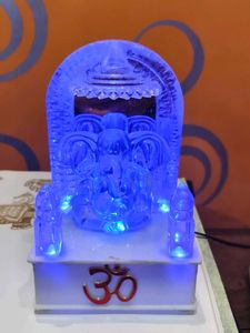 Crystal Ganesha Idol with Om Symbol