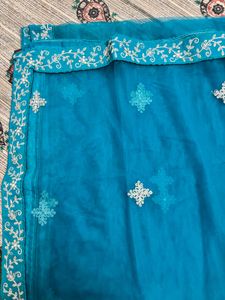 Stunning Embellished Teal Lehenga Skirt