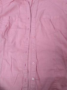 Chic Pink Striped Button-Up Shirt
