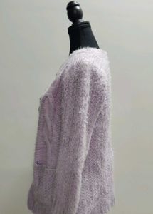 Lavender Knit Cardigan