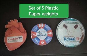 Set of 3 Plastic Paperweights