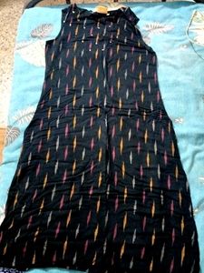 Stylish Black Ikkat Print Kurta