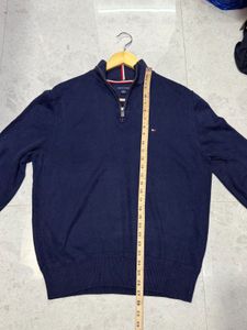 Tommy Hilfiger Navy Quarter Zip Sweater