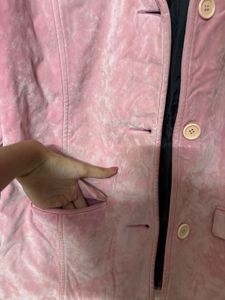 Sale !!Pink Suede Jacket