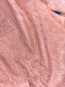 Peach Kurta with Sheer Sleeves