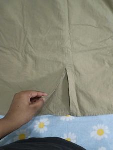 Khaki Pinafore Dress