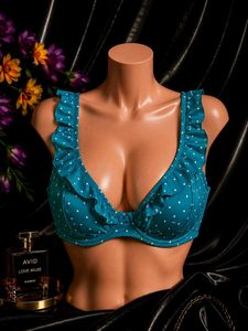 🇳🇿💫🎀Teal Polka Dot Bikini bra