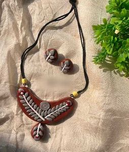 Terracotta Necklace and Earring Set