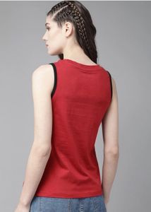 Red "Whatever" Graphic Tank Top