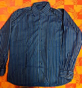 Classic Blue Striped Men's Shirt