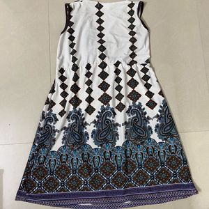 Chocolate Boho Paisley Print Wrap Dress
