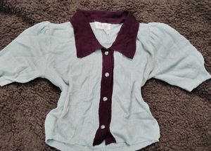 y2k Vintage Style Collared Top
