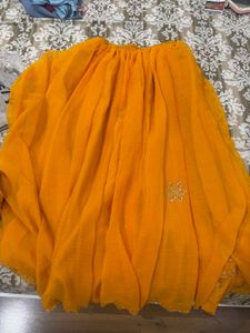 Orange Ethnic Blouse Top