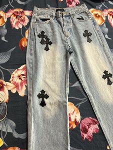 Printed Mid Rise Denims