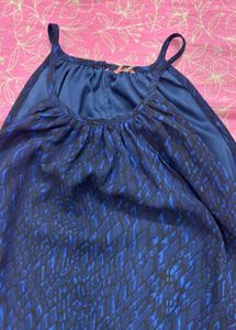 Stunning Blue Patterned Mini Dress