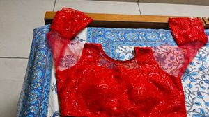 Red PARTY WEAR BLOUSE