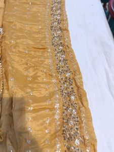 golden dress Material