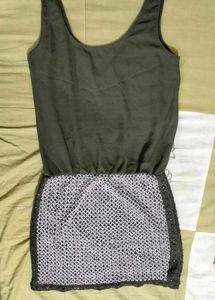Olive Green Dress/ Zara Trafaluc Dress