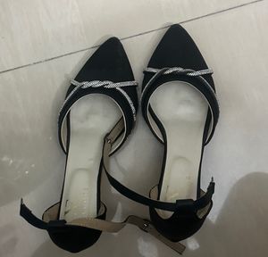 Sparkly Black Heels