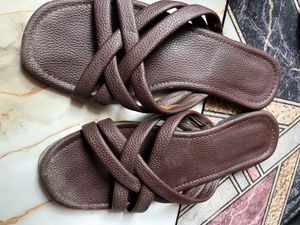 Stylish Brown Woven Strap Sandals