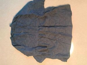 Blue Eyelet Top