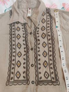 Boho Embroidered Tunic Top