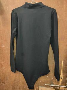 Shein Fitted High Neck Zip ClosureFull Sleeve Leot