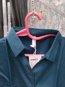 Emily Teal Button-Down Shirt