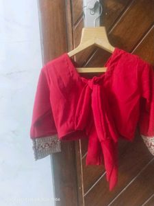 Vibrant Red Lehenga Skirt