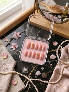 Press-On Nails with Bow Accent