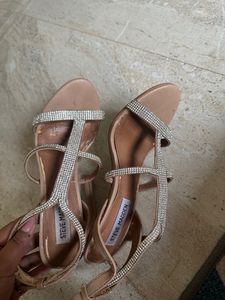 Steve Madden Nude Crystal Heels