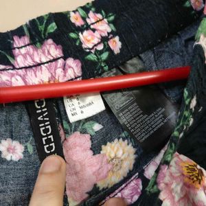 H&amp;M floral pull on pants