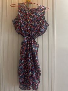 Floral Cutout Mini Dress