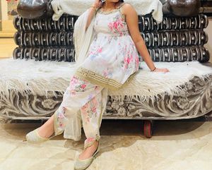 Elegant Floral Kurta Set with Dupatta