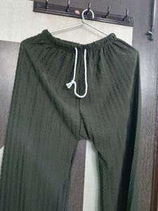 Flowy Olive Green Palazzos