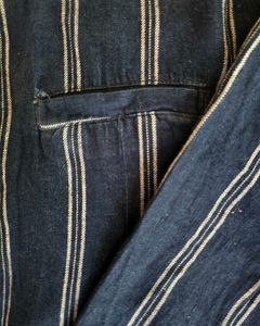 Striped Blue Button-Up Shirt