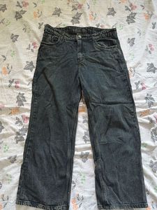 Grey Wide Leg Jeans