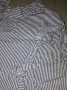 Striped Ruffle Sleeve Top