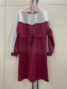 Colorblock Drawstring Dress