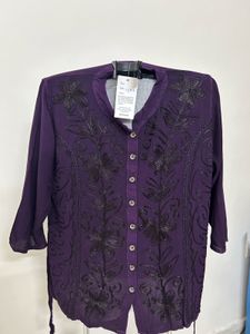 Embroidered Purple Kurta