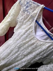Women's Off-White Short Dress