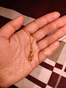 Elegant Gold- Tone Pendant Necklace