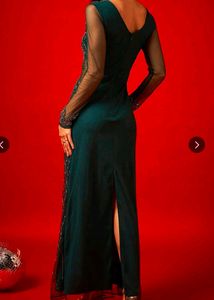 Stunning Embellished Teal Gown