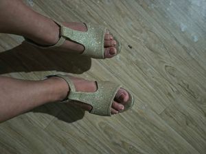 Gold Glitter Sandals