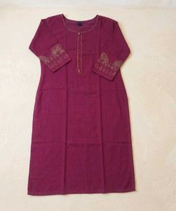 Elegant Maroon Kurta Set with Elephant Print