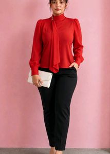 Shein relaxed fit puffed sleeve top